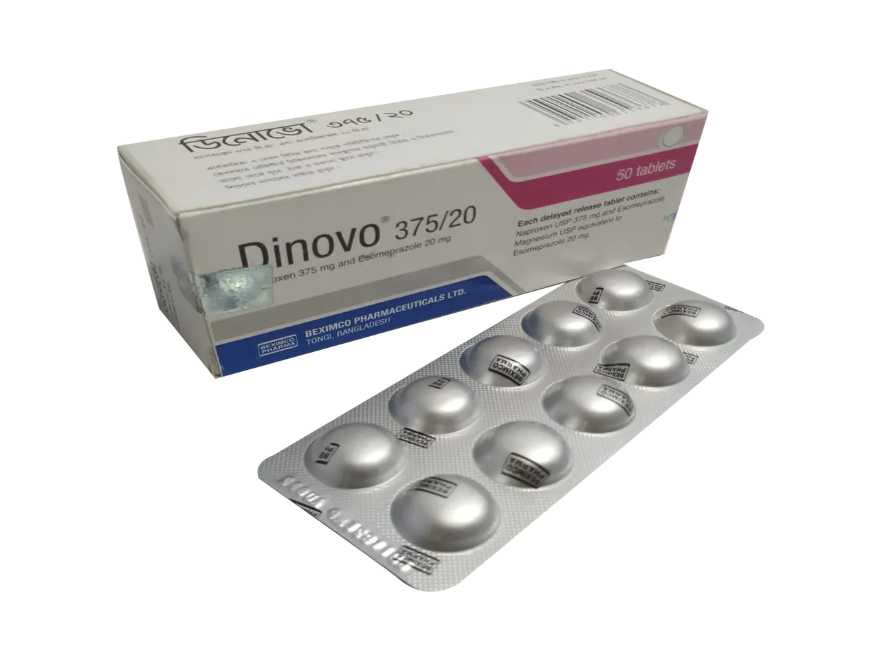 Tablet  Dinovo 375mg+20mg (50 pcs)